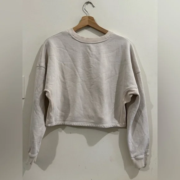 Vuori Cropped Crewneck Sweatshirt - Light Taupe - Picture 1 of 5